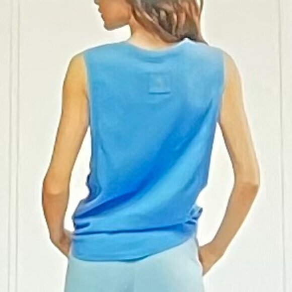 Free People Movement Spin Tank Top in Ocean Blue (L) New with Tag - Picture 2 of 11